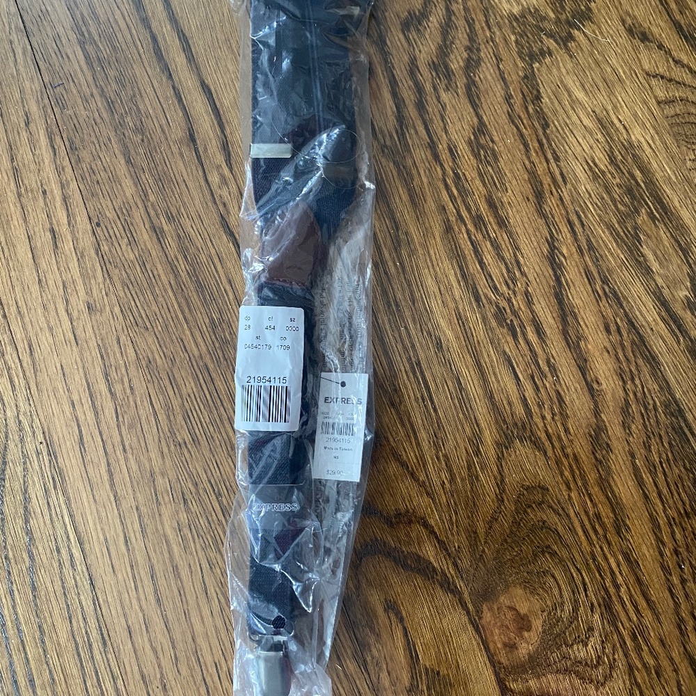 Express Men’s Navy Blue Suspenders